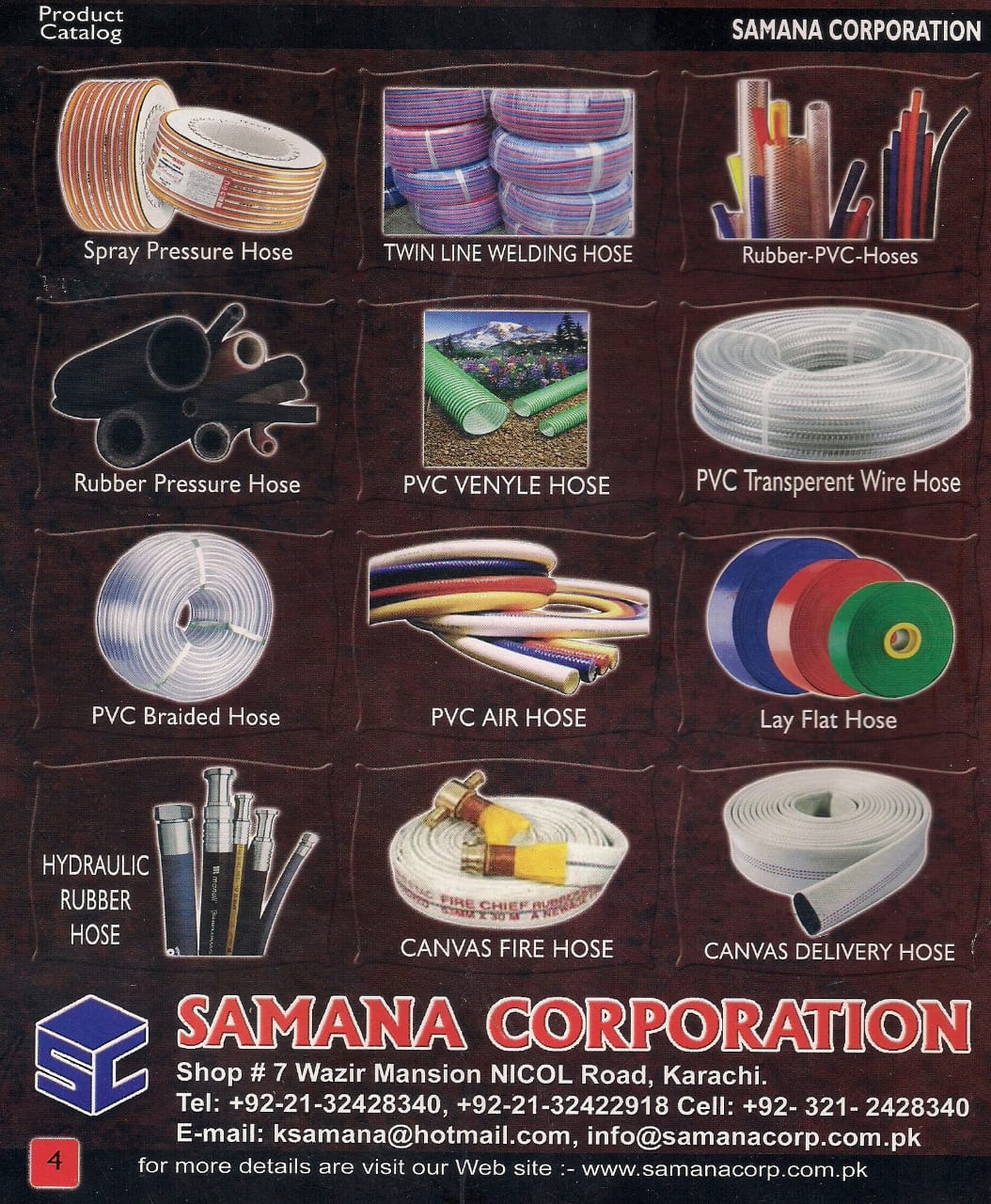 Samana Corporation Hose Pipes and Hoses full product catalog